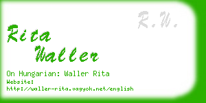 rita waller business card